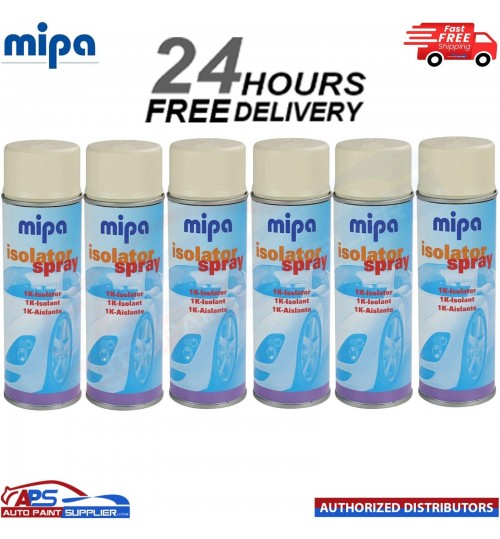 6x MIPA 1K ISOLATOR Primer Spray Fast Drying Car Paint Aerosol - 400ml