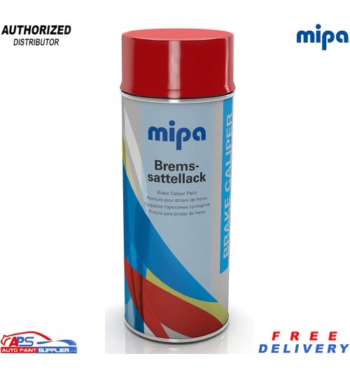 MIPA Brake Caliper Paint Red 400ml Aerosol – Heat Resistant Coating Spray