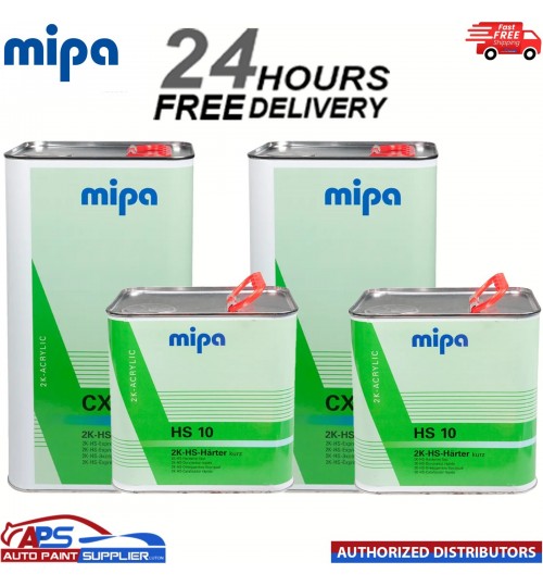 2x MIPA CX2 HS EXPRESS CLEARCOAT KIT WITH HS10 FAST HARDENER 7.5L