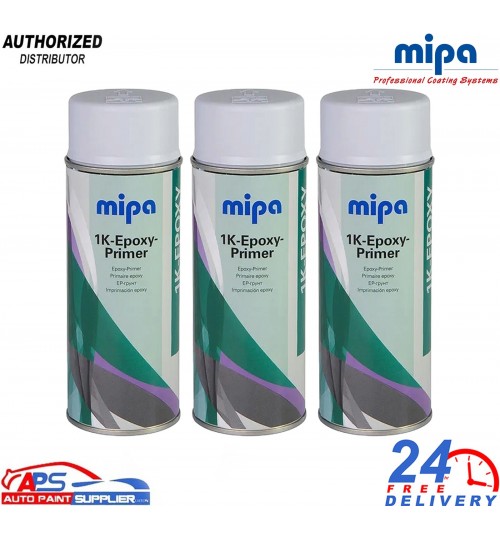 3X MIPA 1K Epoxy Primer Spray 400ml – Fast Drying Car Paint Aerosol
