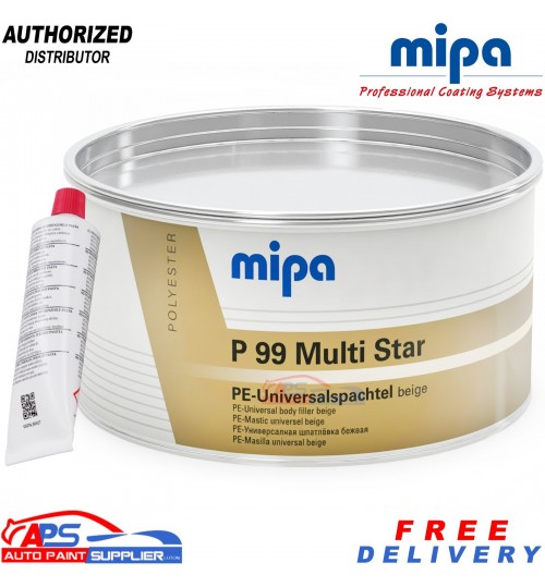 Mipa P99 Multi Star Body Filler 2KG – Hardener Included Stopper