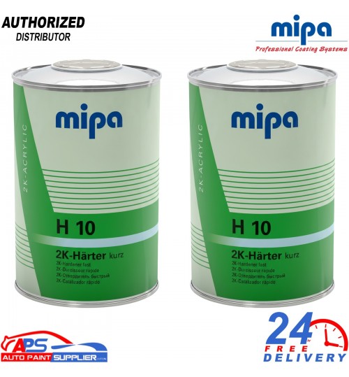 2x MIPA H10 2K Acrylic Hardener 1L Fast – Car Paint Primer Activator