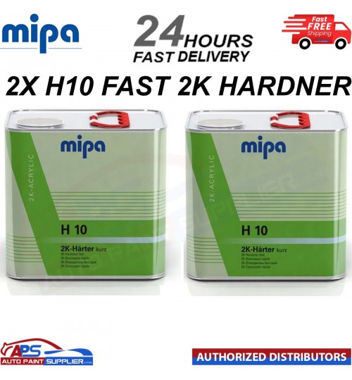2 X MIPA H10 FAST 2K HARDENER 2.5LT-UNIVERSAL HARDENER FOR PRIMER- FAST DELIVERY