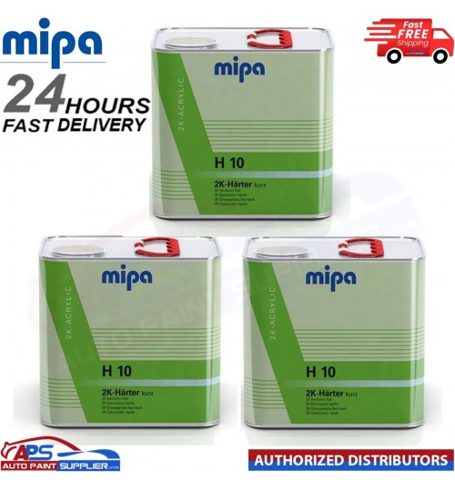 3 X MIPA H10 FAST 2K HARDENER 2.5LT-UNIVERSAL HARDENER FOR PRIMER- FAST DELIVERY