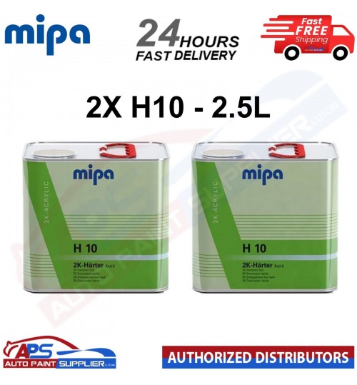 2X MIPA H10 FAST 2K HARDENER 2.5LITRE - UNIVERSAL FOR PRIMER - FAST DELIVERY