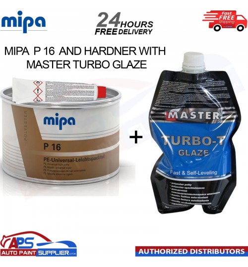 MIPA P16 PE UNIVERSAL LEICHTSPACHTEL LIGHT BODY FILLER WITH MASTER GLAZE 450ML