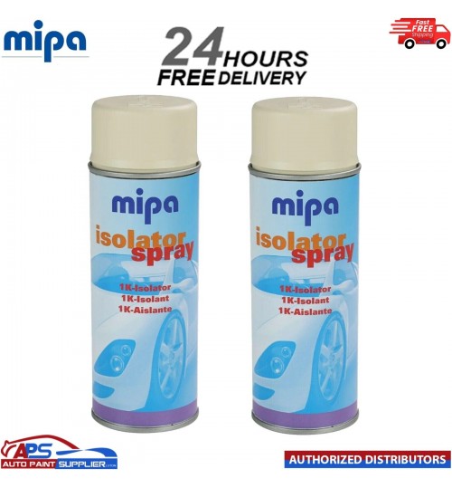 2x MIPA 1K ISOLATOR Primer Spray Fast Drying Car Paint Aerosol - 400ml