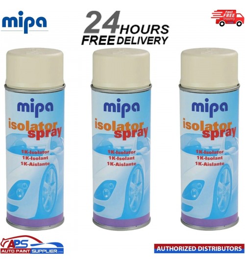 3x MIPA 1K ISOLATOR Primer Spray Fast Drying Car Paint Aerosol - 400ml