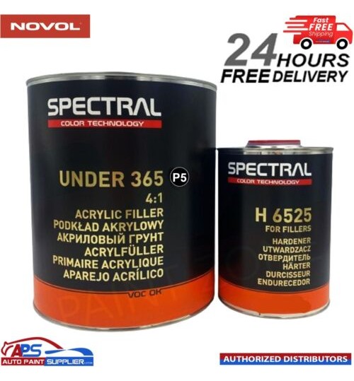 NOVOL SPECTRAL 365 P5 BLACK MULTI PRIMER 4:1 + H6525 FAST HARDENER 3.5L KIT
