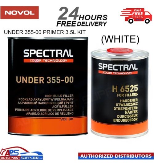 SPECTRAL UNDER 355-00 HIGH BUILD FILLER PRIMER + H6525 KIT 3.5L - P1 WHITE