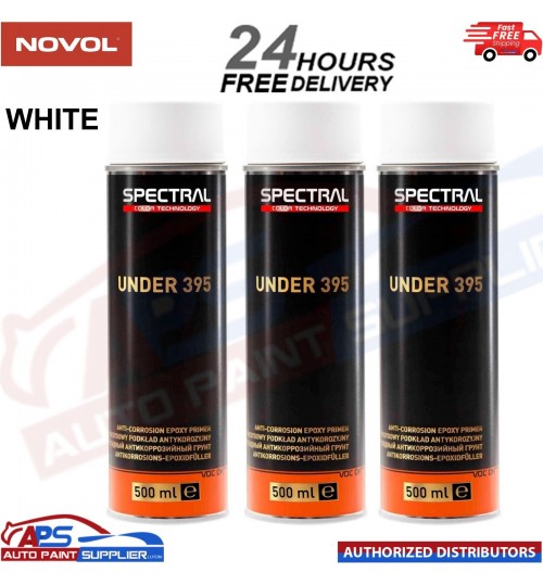 3x NOVOL SPECTRAL UNDER 395 EPOXY PRIMER AEROSOL 500ML - WHITE