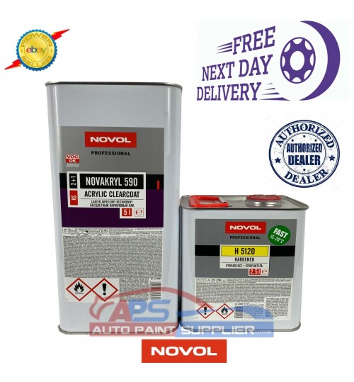 NOVOL NOVAKRYL 590 Lacquer + H5120 FAST HARDENER 7.5L KIT