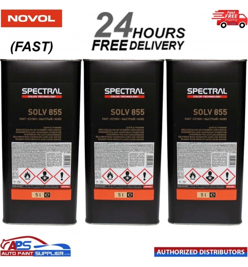 3 x Novol SPECTRAL SOLV 855 FAST 5L Acrylic Thinner