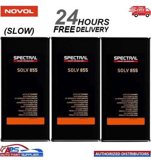 3 x Novol SPECTRAL SOLV 855 SLOW 5L Acrylic Thinner