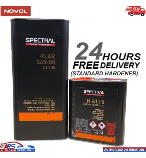 NOVOL SPECTRAL KLAR 565-00 2:1 VHS LACQUER KIT 7.5L WITH H6115 STANDARD HARDENER