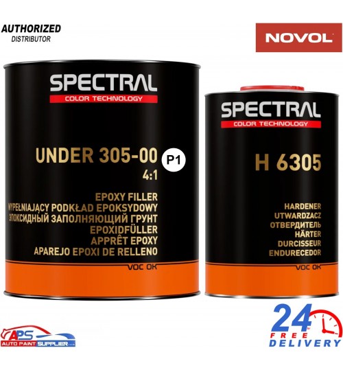 NOVOL SPECTRAL UNDER 305-00 P1 WHITE EPOXY PRIMER WITH H 6305 HARDENER 3.5L KIT