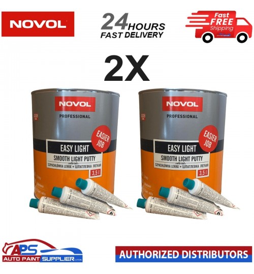 2X NOVOL Professional Easy light Smooth Body Filler 3.5L FAST DELIVERY