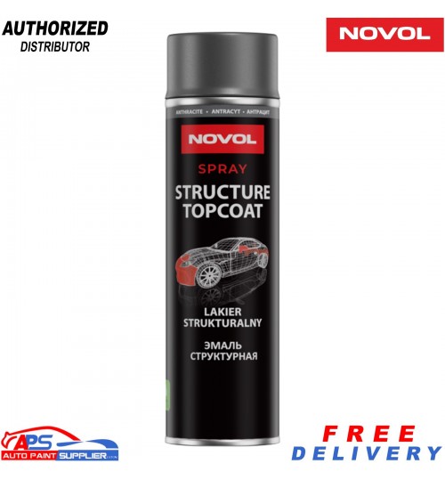 Novol Spray Structure Topcoat 500ml – Anthracite Grey Textured Aerosol Paint