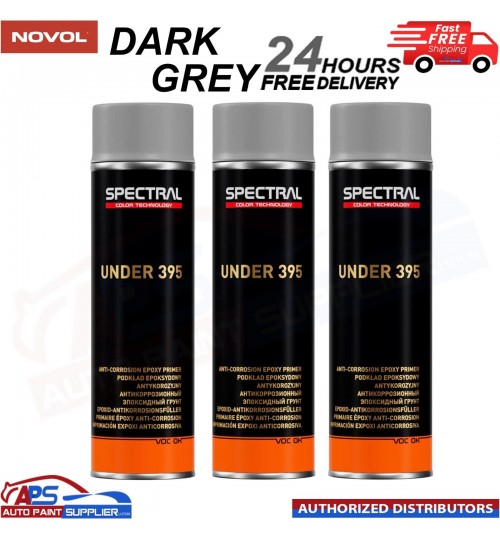 3x NOVOL SPECTRAL UNDER 395 EPOXY PRIMER AEROSOL DARK GREY (500ML) FAST DELIVERY