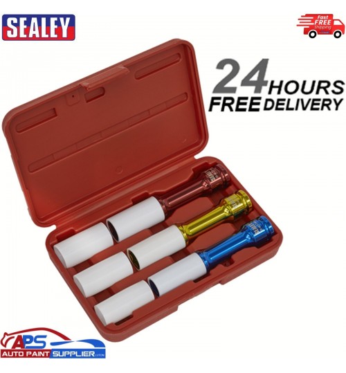 Sealey Alloy Wheel Long Reach Impact Socket Set 3pc 1/2"Sq Drive - SX031D