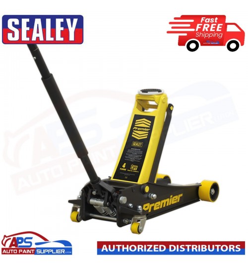 Sealey 4040AY Workshop Rocket Lift PU Wheels Trolley Jack 4 Tonne Yellow