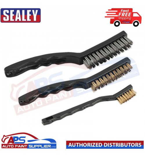 AK9801 Sealey - Wire Brush Set Auto Engineer's 3pc
