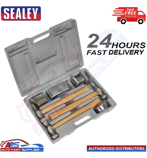 Sealey Panel Body Beating Set CB507 Drop Forged Hickory Shaft Hammer Dolly Pick