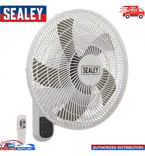 Sealey Wall Fan 3-Speed 18" SWF18WR with Remote Control 230V