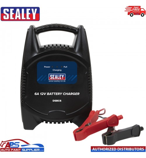 Sealey DSBC6 Battery Charger 12V 6Amp 230V Automatic Car / Bike / Van 20-80Ah