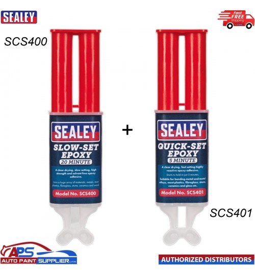 Sealey SCS400 & SCS401 Epoxy Adhesive Slow Set 20 Minute & Quick-Set 5 Minute