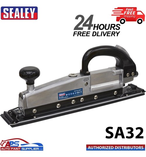 Sealey SA32 Air Long Bed Sander Twin Piston In-line Air Sander (400 x 70mm)