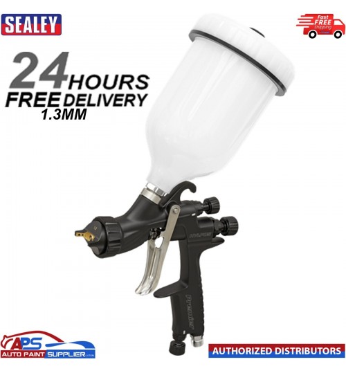 Sealey HVLP Gravity Feed Spray Gun 1.3mm Set-Up HVLP05