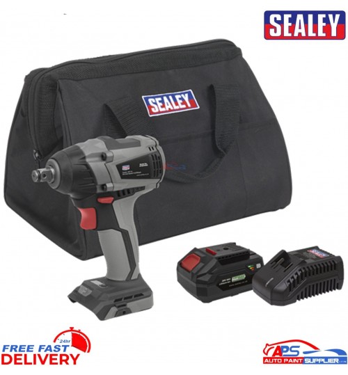 Sealey CP20VIWXKIT1 20V Cordless Impact Wrench Kit 1/2'' Drive 4Ah Brushless