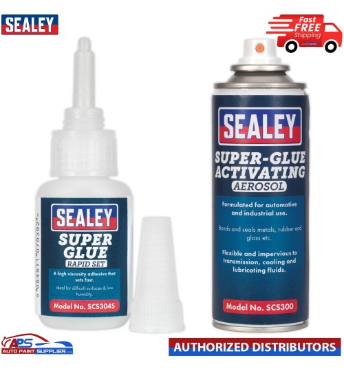 Sealey Rapid Set Super Glue 20g with Super Glue Activator Aerosol 200ml