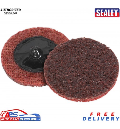 Sealey PTCQC50M 50mm Medium Quick Change Prep Pads - Pack of 10
