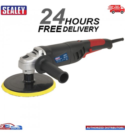 Sealey Polisher Buffer 180mm 1100W 240V Variable Speed Lightweight ER1700P