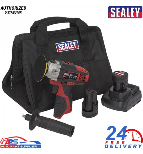 Sealey CP1205KIT 12V Cordless Polisher Kit – 2 Batteries & Charger