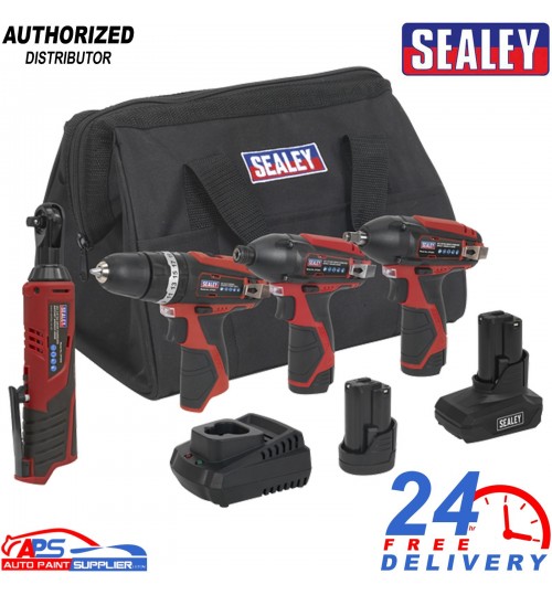 Sealey CP1200COMBO 12V Cordless Power Tool Kit – Drill Impact + Battery Bag