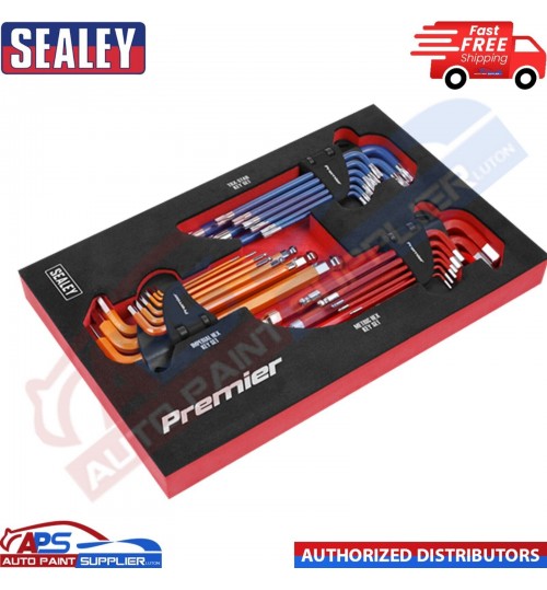 Sealey AK7179 Master Hex Key Sets Torx Imperial Allen In EVA Foam- 27 Piece KIT