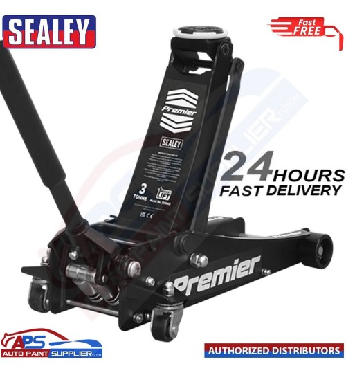 Sealey 3040AB PREMIER Trolley Jack 3 tonne ROCKET LIFT BLACK