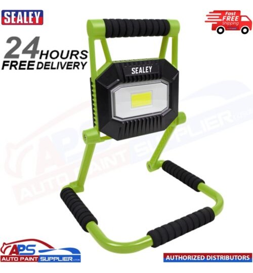 Sealey LED Floodlight Rechargeable Portable Fold Flat 20W COB LED Lithium-ion