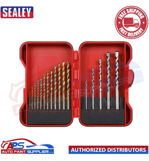 Sealey HSS AK3717TCM Masonry Drill Bit Set-17PC (UK PRODUCT)