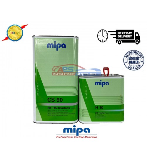 MIPA CS90 2K HS ACRYLIC CLEAR COAT/ LACQUER 5L + H10 FAST HARDENER 2.5L